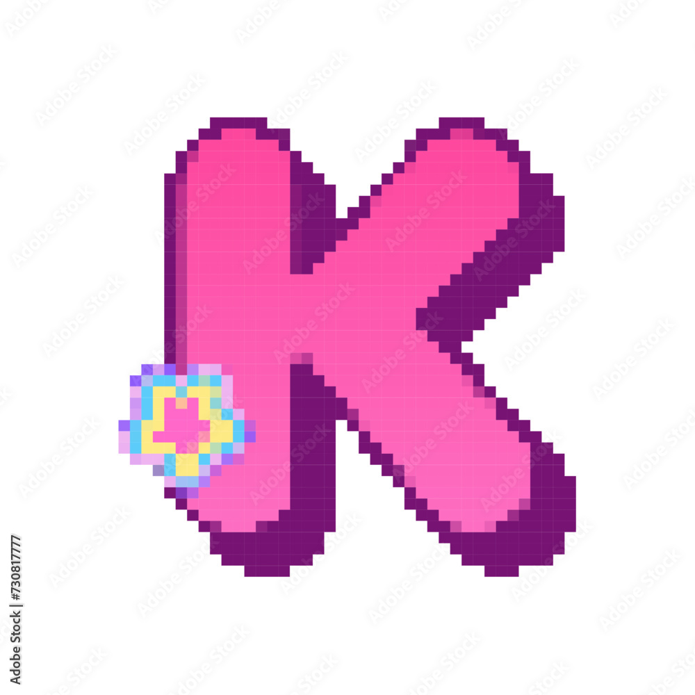 Pixelated Letter K Pixelated Letter K