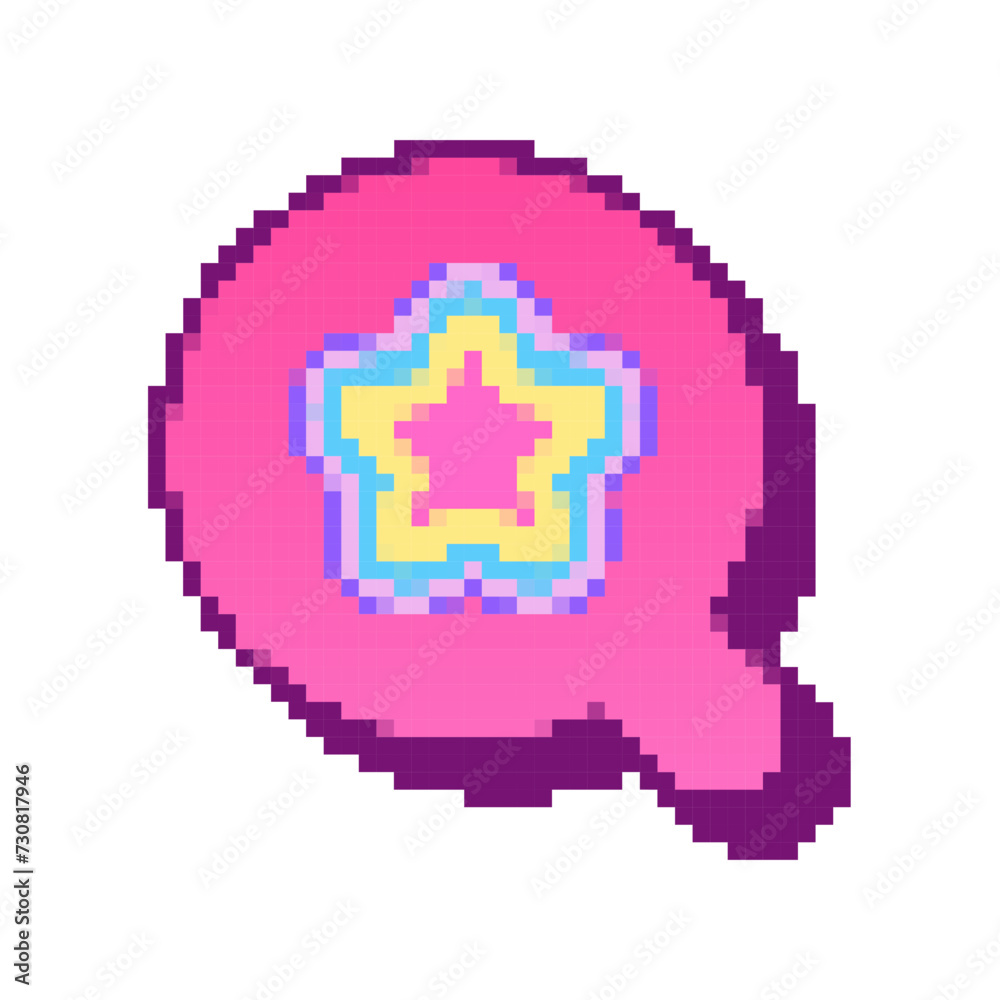 Obraz premium Pixelated Letter Q