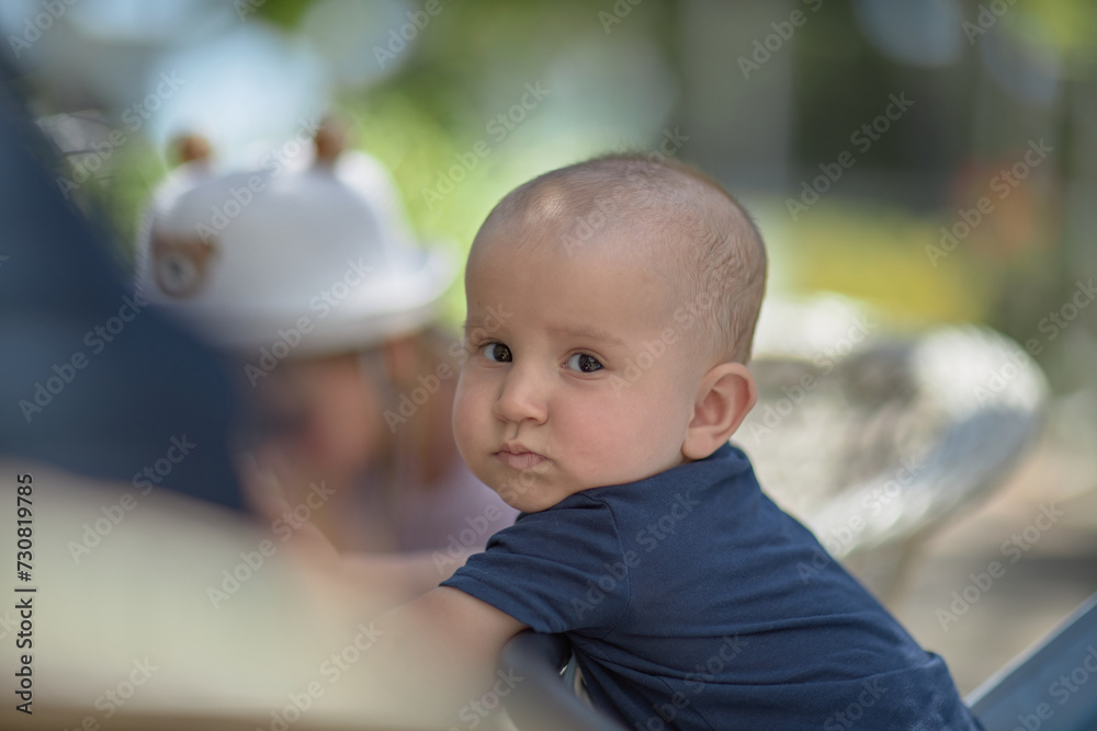 A baby is a happy baby in the first months of life, crawling around the house, smiling. A baby is a happy baby in the first months of life, crawling around the house, smiling.