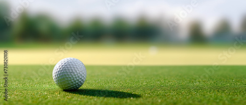 Golf Ball that finds itself in a Difficult Situation after the Shot that Every Golfer Knows Wallpaper Background Brainstorming Family Digital Art Magazine Poster Symbolimage photo