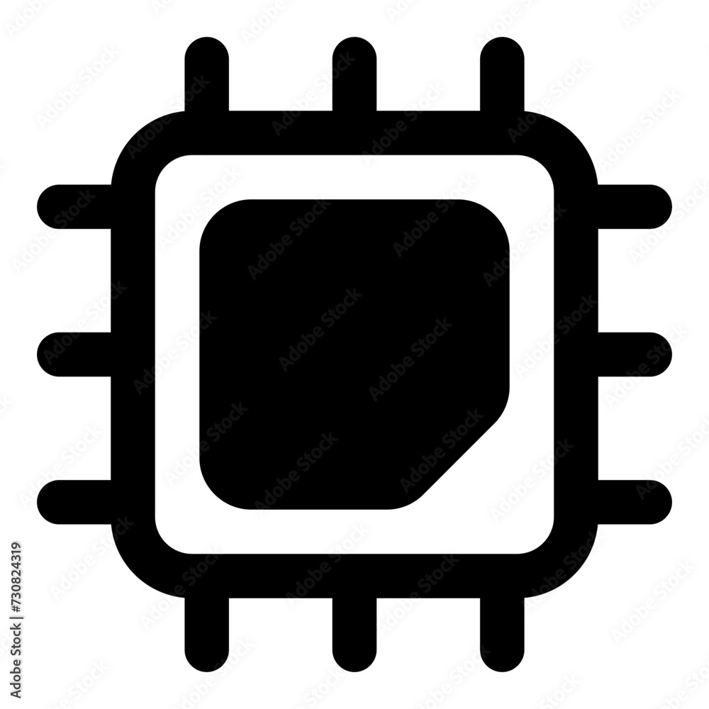 processor icon vector illustration asset element processor icon vector illustration asset element