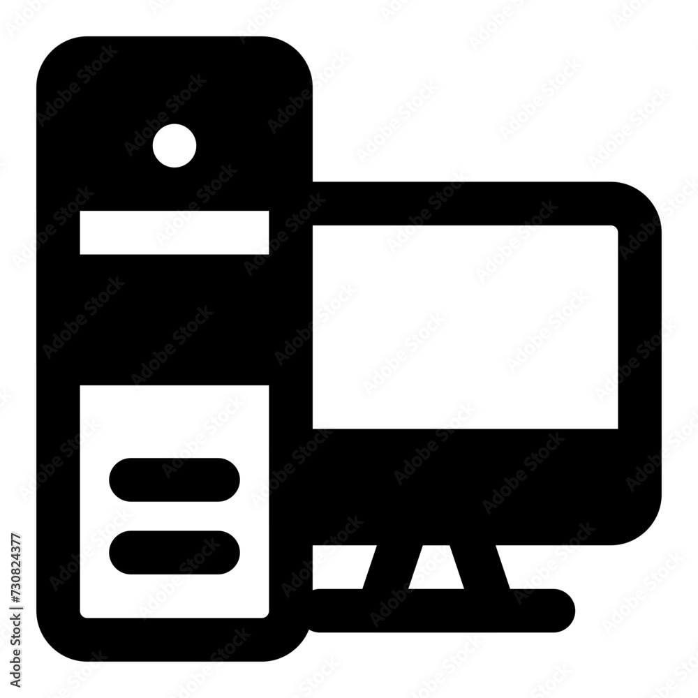 workstation icon vector illustration asset element workstation icon vector illustration asset element