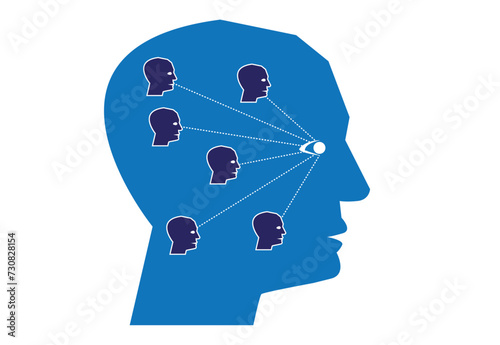 Human resources or manager concept. Editable Clip Art.