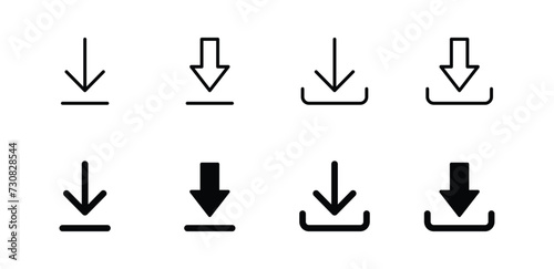 Download icon set vector illustration