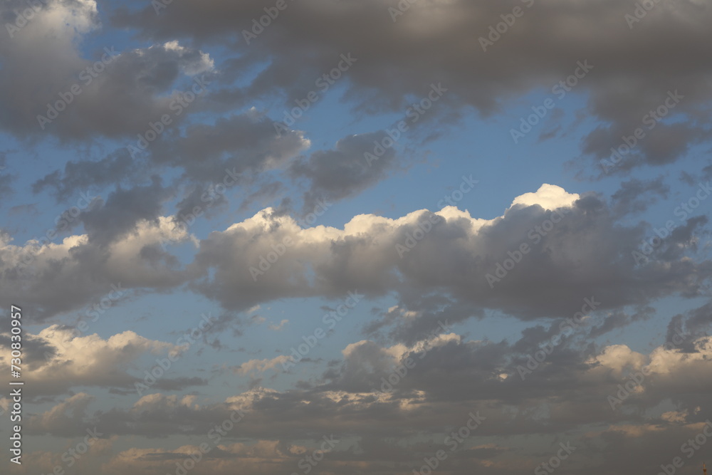 Scenic panoramic view with sunrise over the sea. Time lapse of clouds over the mountains. Natural beauty of sky and fluffy morning clouds. Scenic panoramic view with sunrise over the sea. Time lapse of clouds over the mountains. Natural beauty of sky and fluffy morning clouds.