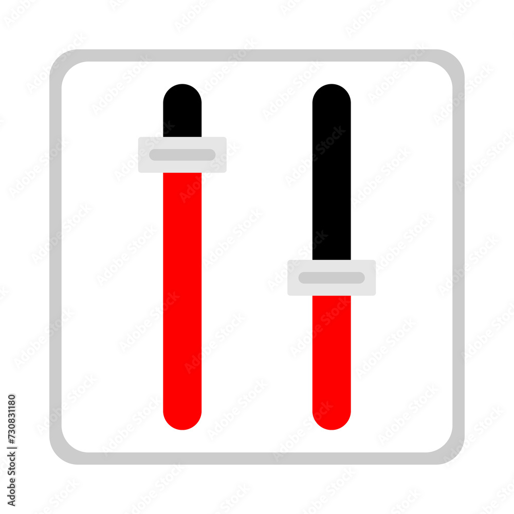 Setting icon vector. Icon slider simple flat illustration bar line console isolated. Filter Options Adjustment. Setting icon vector. Icon slider simple flat illustration bar line console isolated. Filter Options Adjustment.