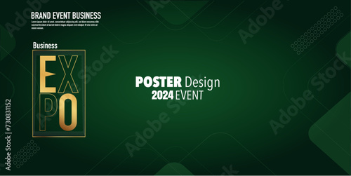 Expo Event banner. Can be used for business, marketing and advertising. logo graphic design of annual summit, Seminar or webinar made for Technology and business upcoming events. Vector EPS 10