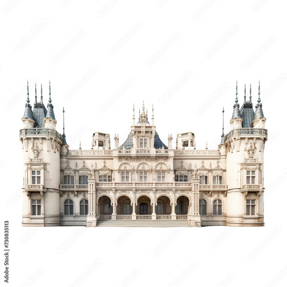 Palace house isolated on transparent background