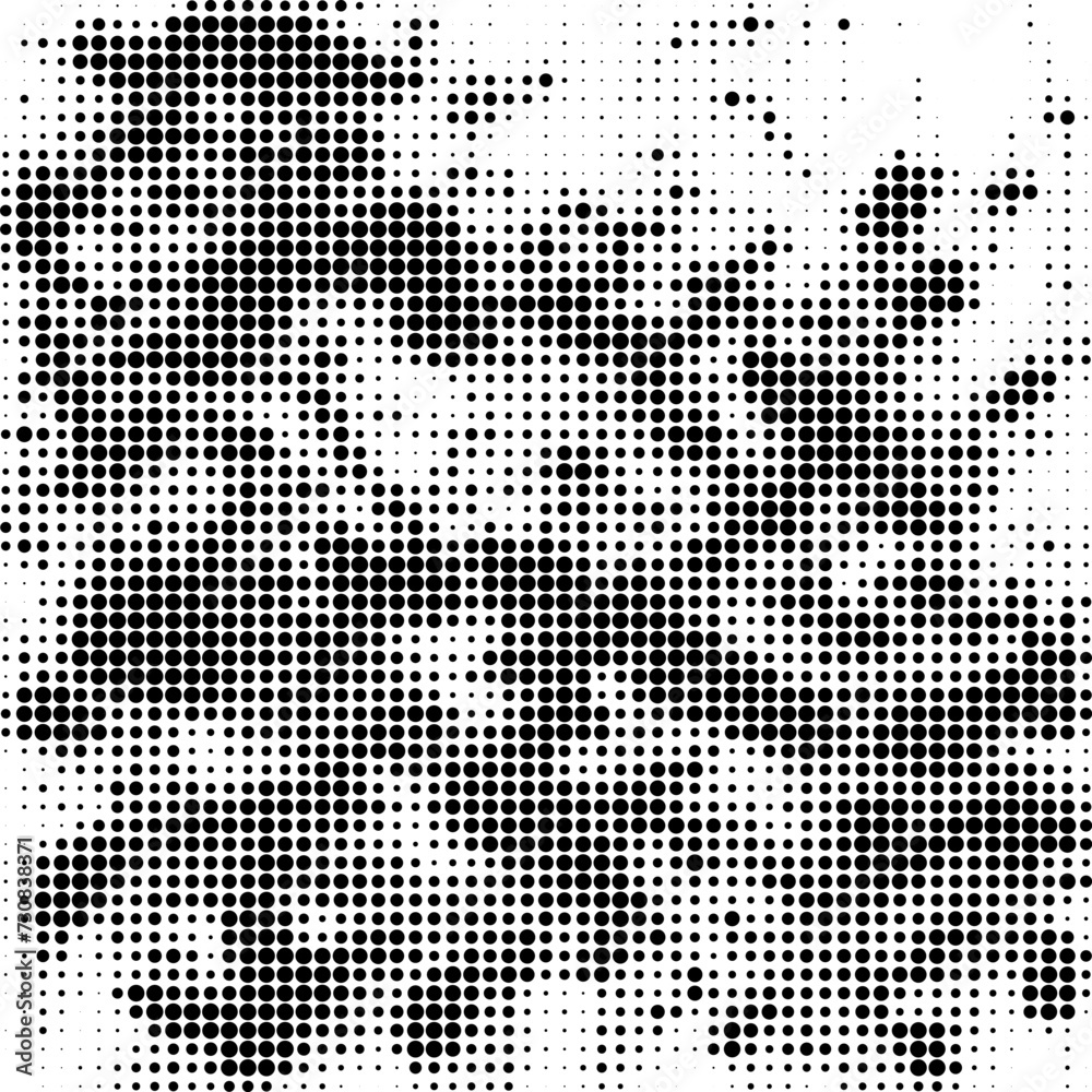 Halftone faded gradient texture. Grunge halftone grit background. White and black sand noise wallpaper. Retro pixilated vector backdrop