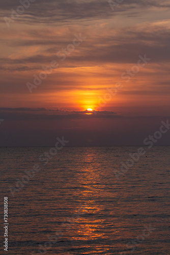 A beautiful dawn over the Black Sea in Odesa. Ukraine © Shyshko Oleksandr