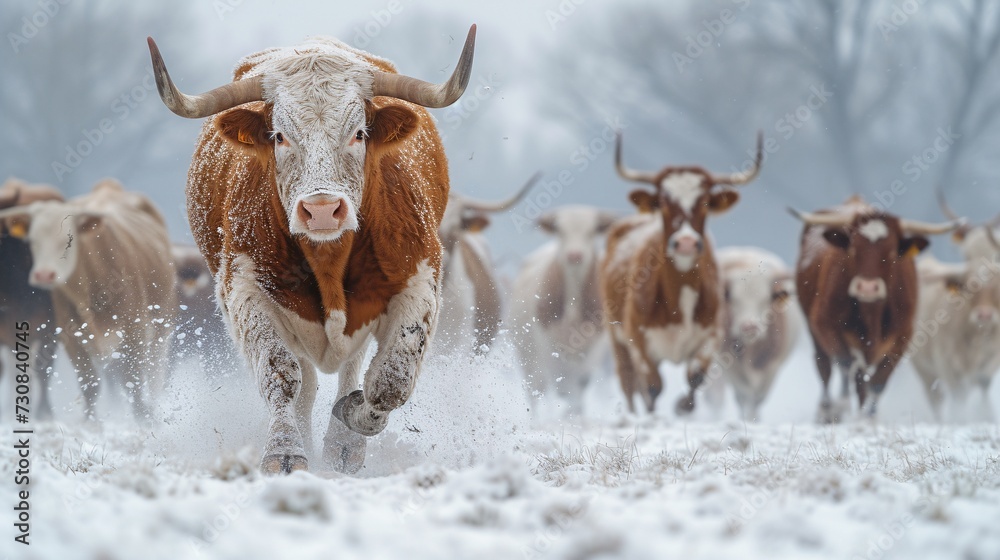 Bulls and Bullwinkles: A Texas Twist on the Monthly Meme Generative AI - obrazy, fototapety, plakaty 