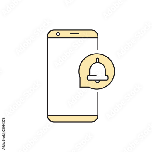Smartphone. Vector linear icon. Isolated