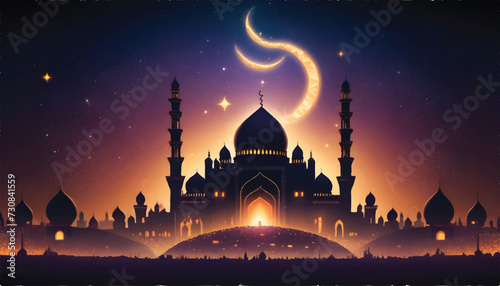 mosque at night