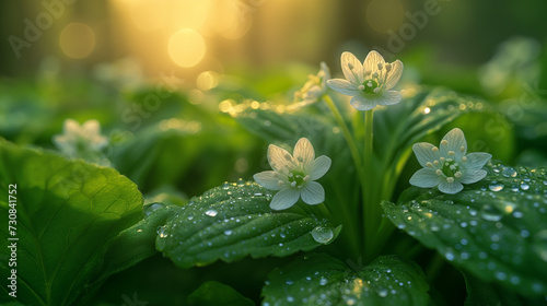 White spring inflorescences