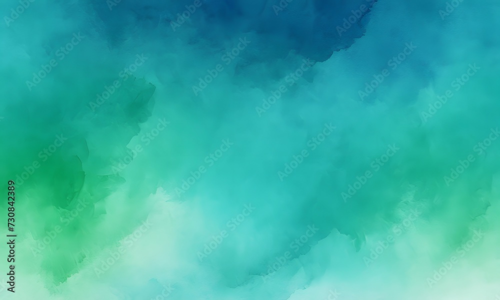 Teal watercolor tranquil canvas