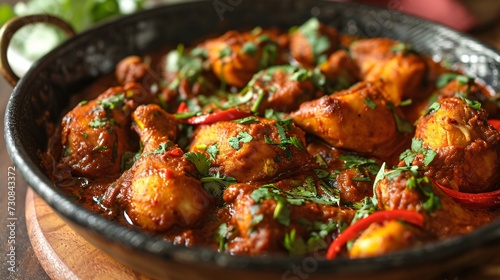Flavorful Indian dish with zesty chicken chuka.