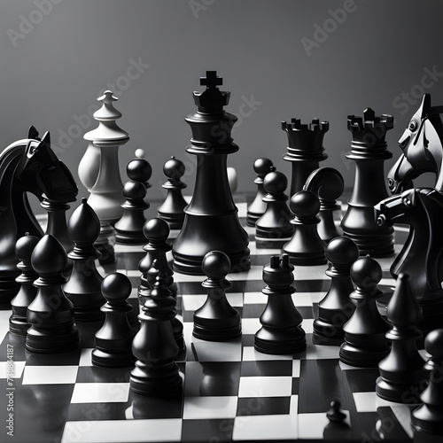 Chess players play, ai-generatet