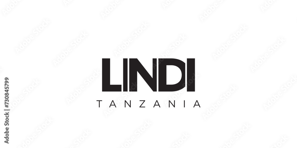 Lindi in the Tanzania emblem. The design features a geometric style, vector illustration with bold typography in a modern font. The graphic slogan lettering. Lindi in the Tanzania emblem. The design features a geometric style, vector illustration with bold typography in a modern font. The graphic slogan lettering.