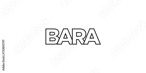 Bara in the Sudan emblem. The design features a geometric style, vector illustration with bold typography in a modern font. The graphic slogan lettering.