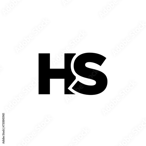 Letter H and S, HS logo design template. Minimal monogram initial based logotype.