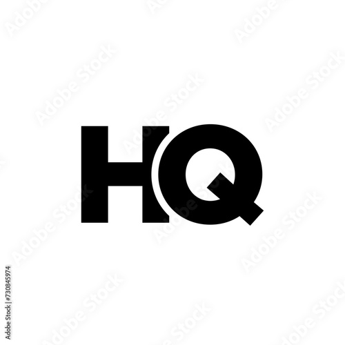 Letter H and Q, HQ logo design template. Minimal monogram initial based logotype.