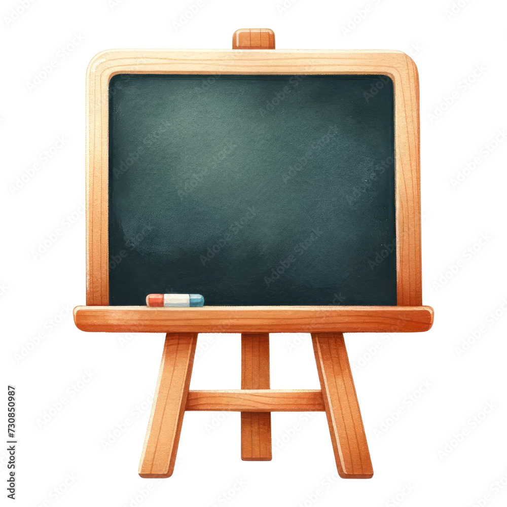Watercolor blank blackboard. Back-To-School Concept. School elements clipart. Watercolor blank blackboard. Back-To-School Concept. School elements clipart.