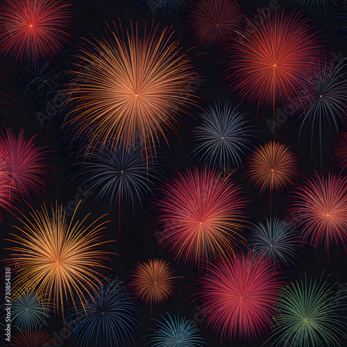 Fireworks in sky  ai-generatet