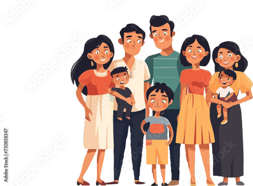 Group of diverse people joined with happiness. Selection of old, coloured, and different persons. Social diversity, relationship, human resorces, large family group.