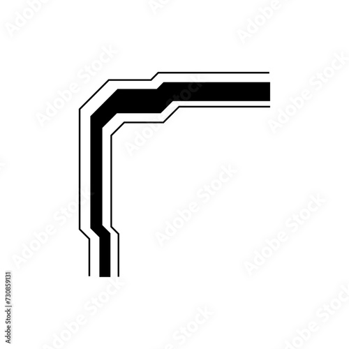 Vector Frame Shape Object  Y2K Geometry