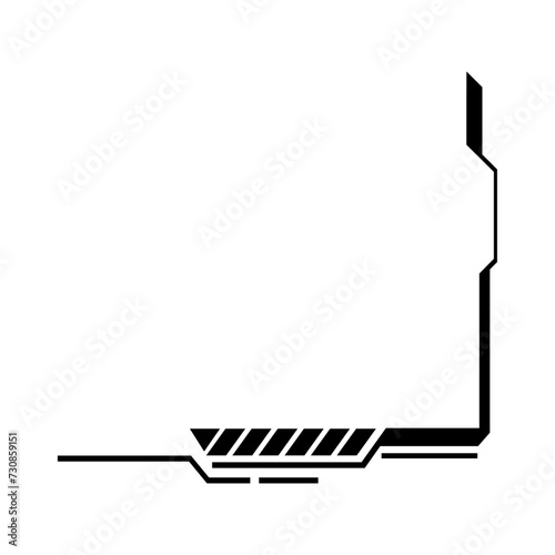 Vector Frame Shape Object  Y2K Geometry