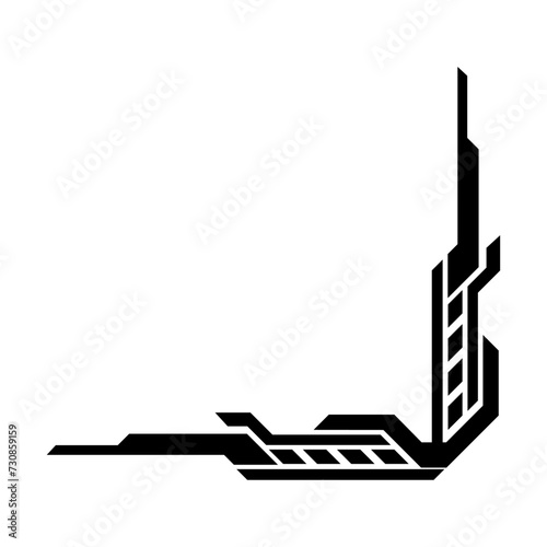 Vector Frame Shape Object  Y2K Geometry