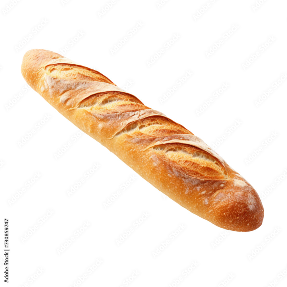 baguette isolated on a white background with clipping path. baguette isolated on a white background with clipping path.