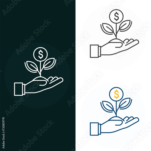 Growth Vector Illustration Icon Design
