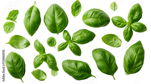 Freigestellte Basilikum-Blätter: Frische Aromen für kulinarische Kreationen