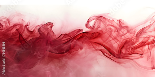 a closeup of red smoke on a white background photo