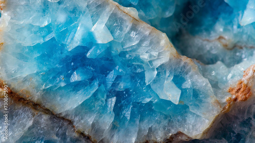 closeup macro view of a blue apatite gemstone mineral on background a picture for banner