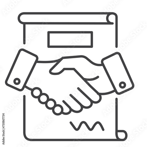 Business Contract Vector illustration Icon Design