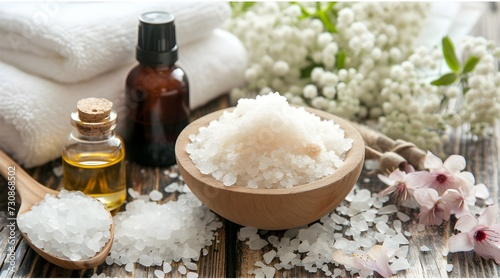 Spa Essentials with Sea Salt and Essential Oils