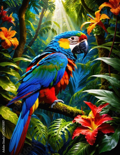 tropical bird illustration 