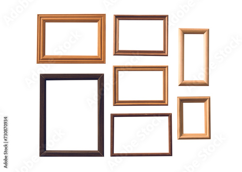 vintage frames isolated on white background