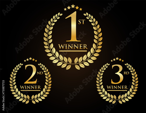 Award winner badge isolated vector illustration 