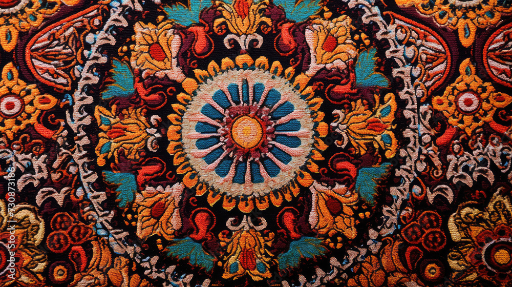 Detailed pattern on a carpet or runner