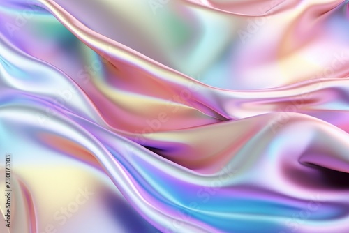 abstract holographic iridescent background , abstract wavy cloth background