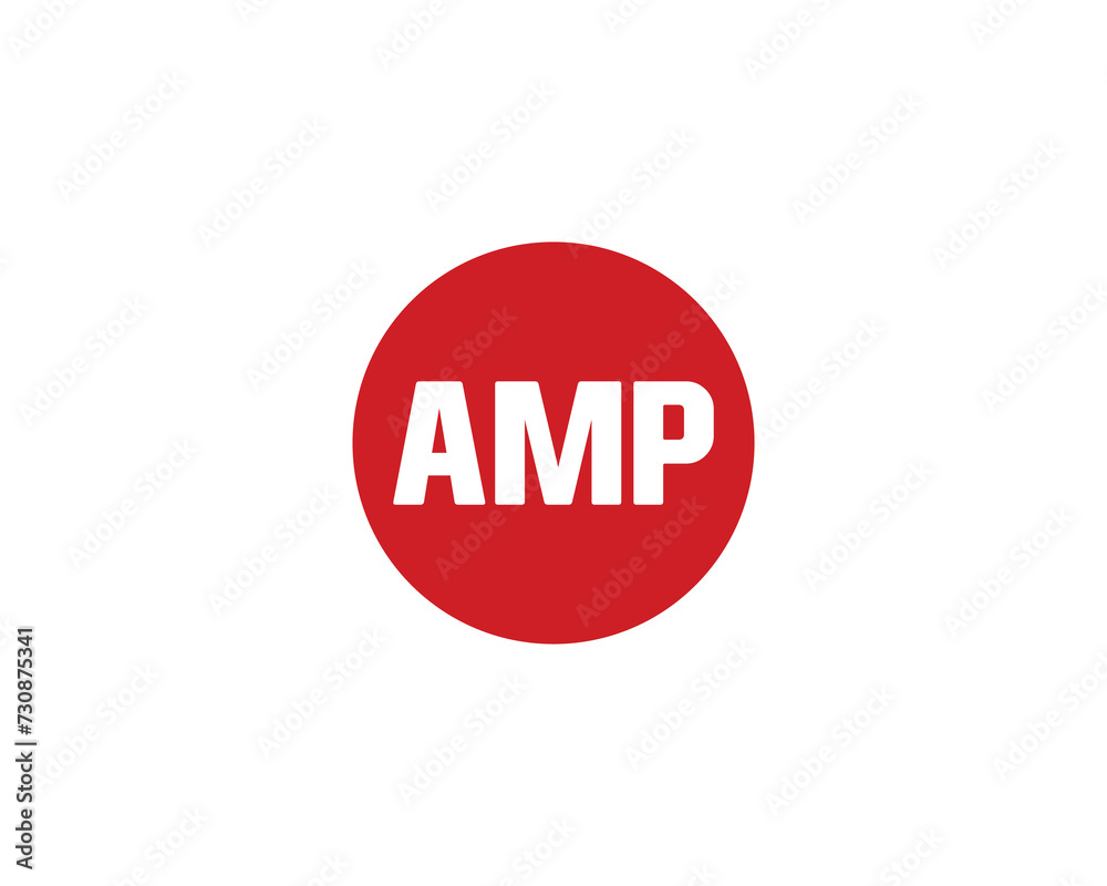 AMP logo design vector template AMP logo design vector template