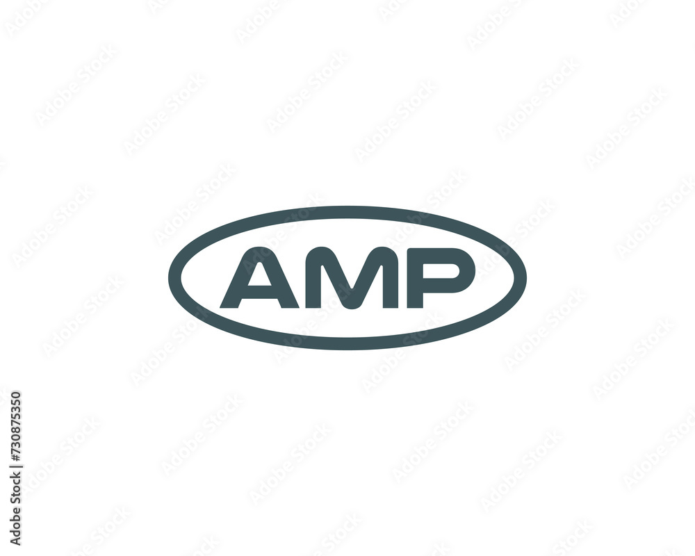Obraz premium AMP logo design vector template