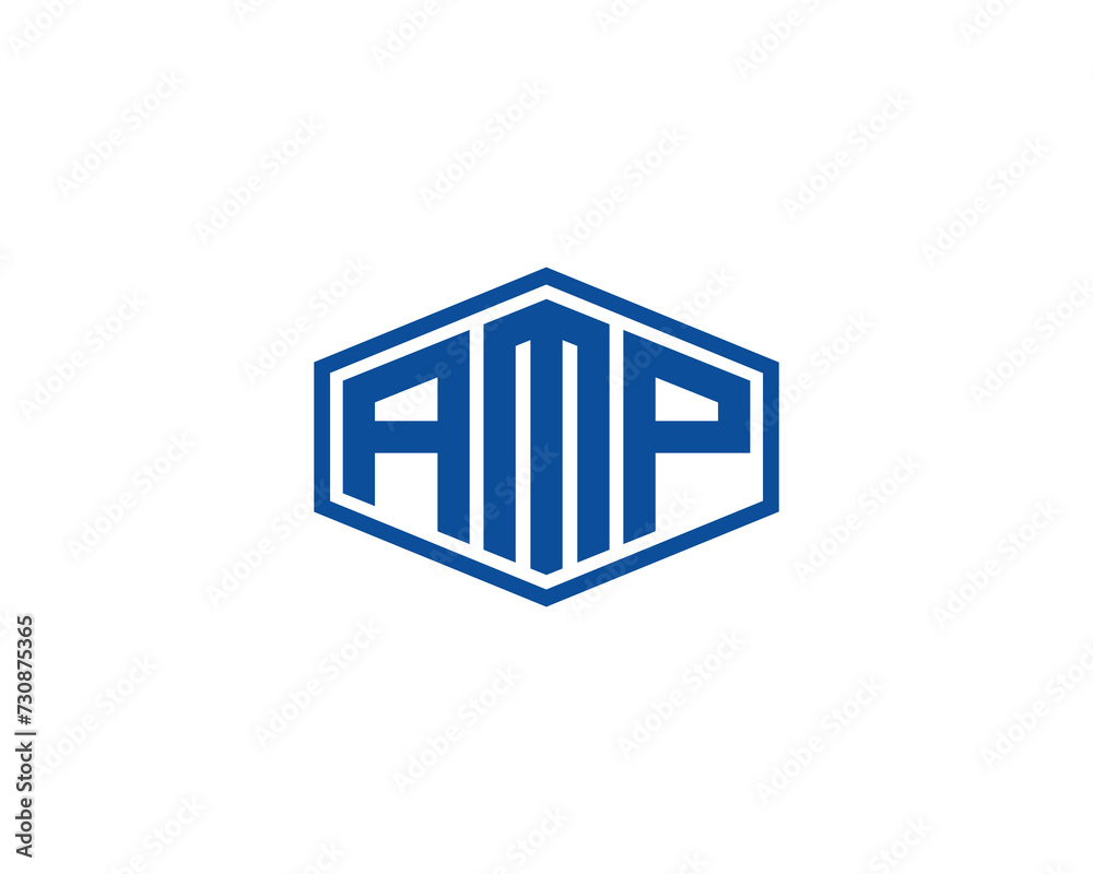 AMP logo design vector template AMP logo design vector template