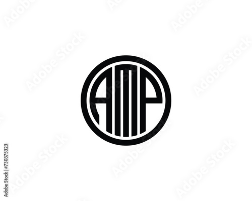 AMP logo design vector template