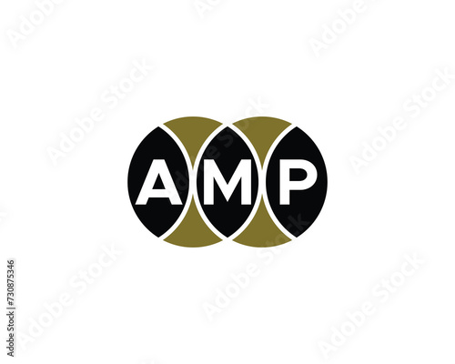 AMP logo design vector template