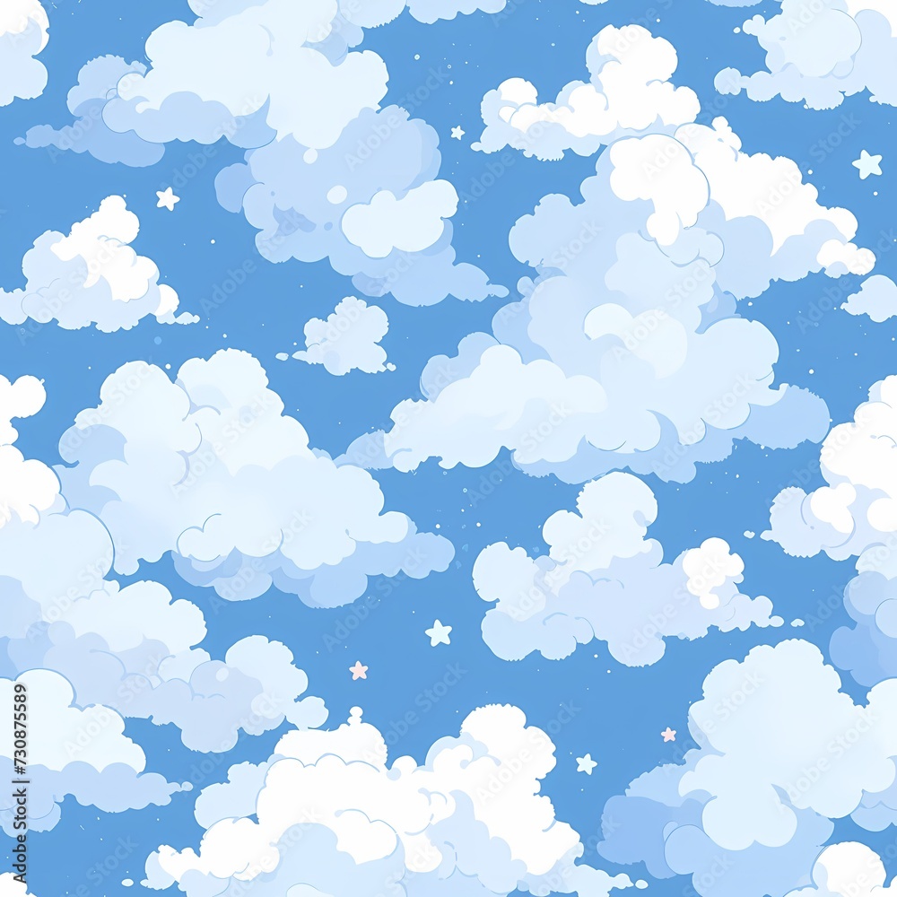 Cartoon Cloudy Sky