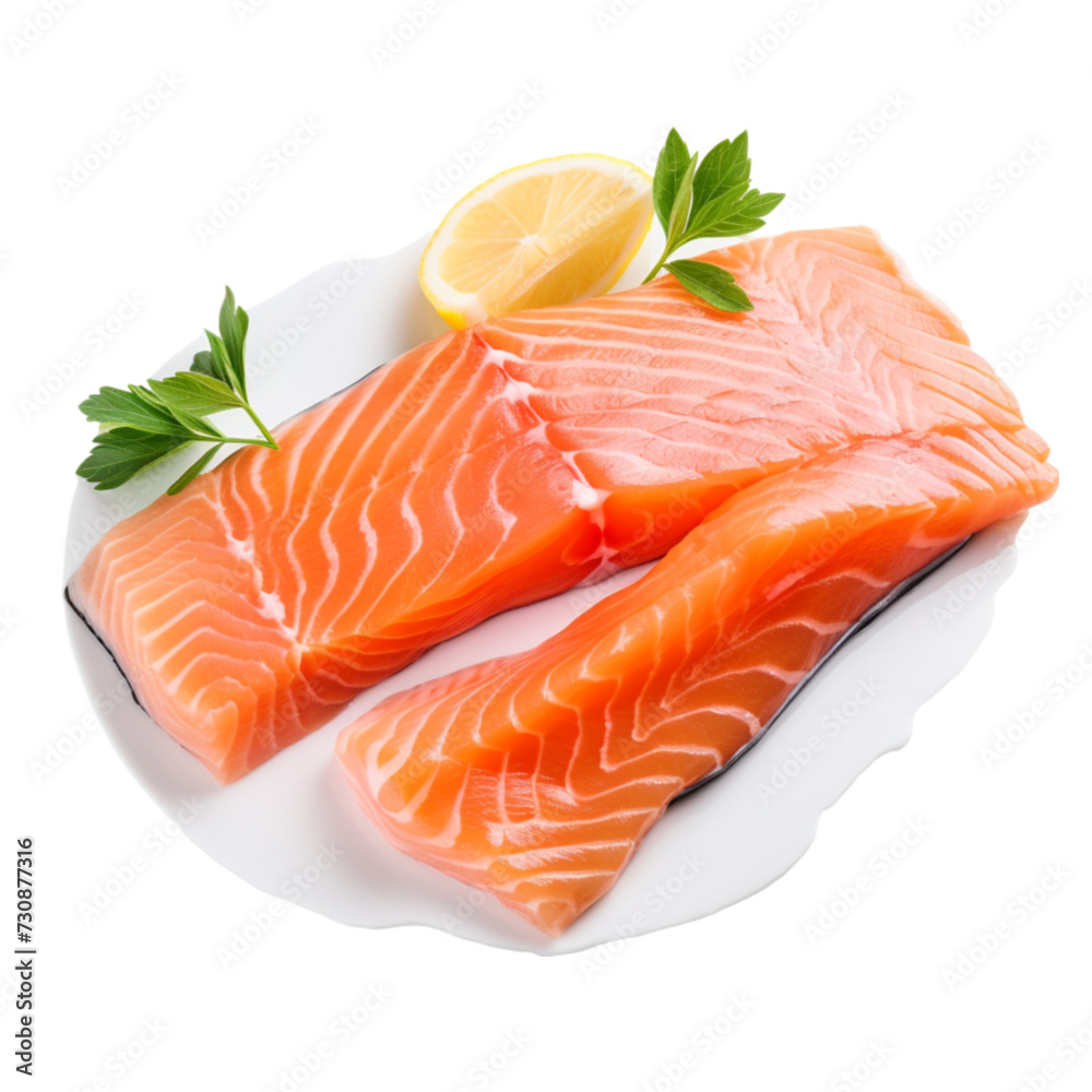 trout fillet isolated on white background. With clipping path. trout fillet isolated on white background. With clipping path.
